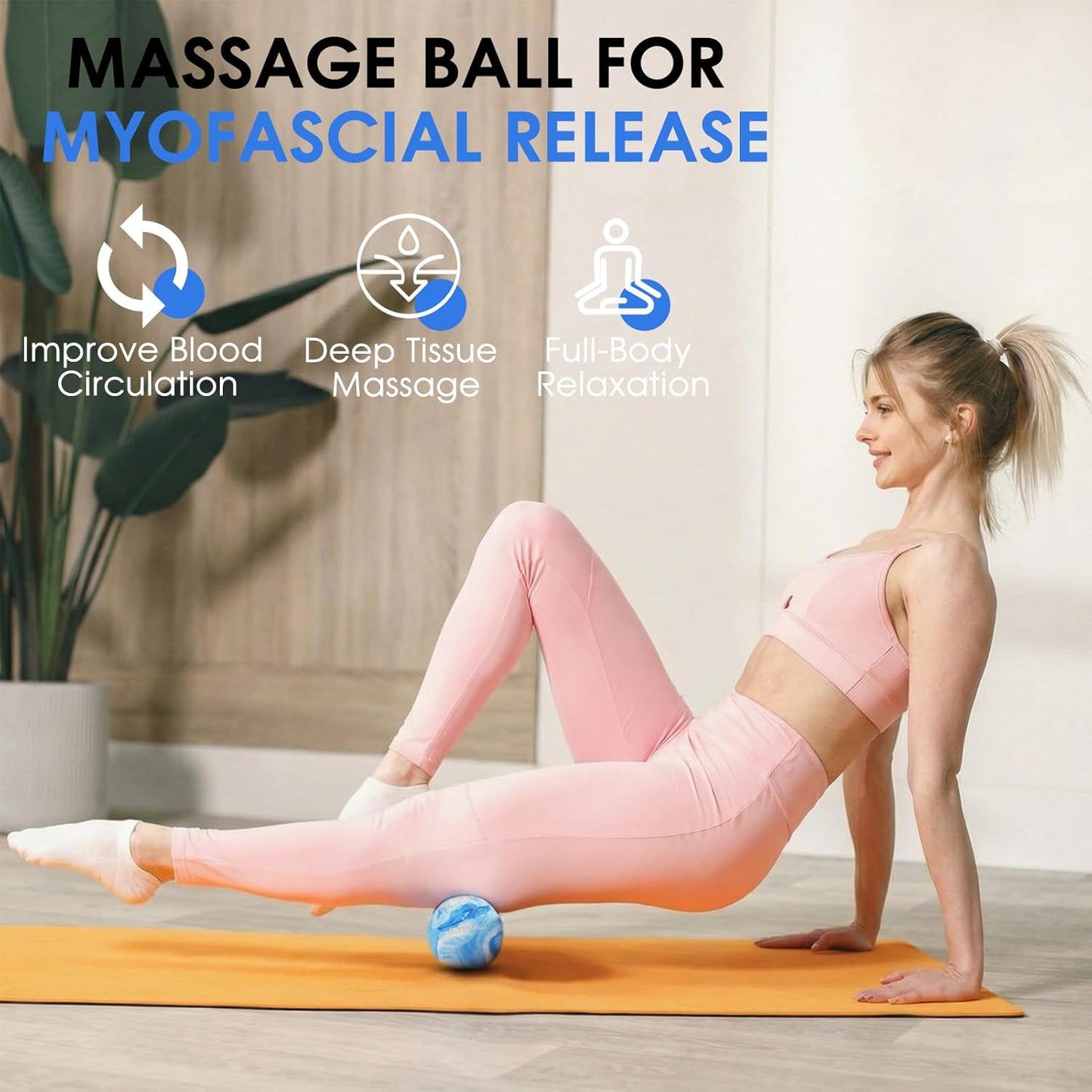 Peanut Lcarosse Ball for Myofascial Release, SGS Certification, Massage Deep Tissue for Shoulder and Back, Trigger Point Therapy, Muscle Knots, Peanut Massage Ball for Muscle Pain