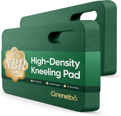 Grenebo High-Density NBR Foam Garden Kneeling Pad, 1.6" Extra Thick Gardening Pads for Kneeling, Ultra Soft Kneeling Pads for Gardening, Work, Exercise, Yoga, 17.3×11×1.6 in (2, Pink Purple)