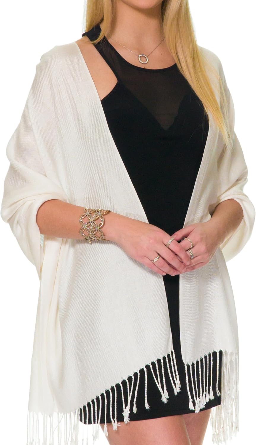 Pashmina Shawls and Wraps for Evening Dresses, Large Soft Pashminas Wedding Shawl