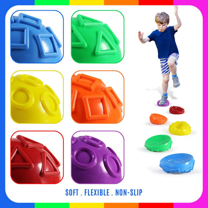 Yes4All Hedgehog Balance Pods for Exercise, Core Body Balancing, Balance Pods for Youth & Adults with Hand Pump - Set of 5