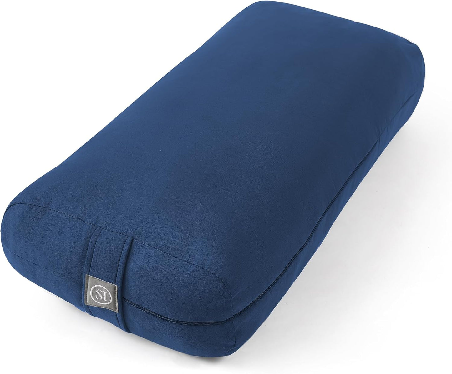 Meditation Cushion Bolster Pillow for Restorative Yoga – Supportive Cushion for Meditation, Pilates, and Relaxation – Filled with Buckwheat Hulls - Removable Cover