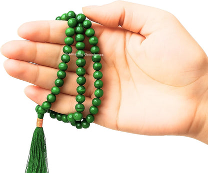 Amazing Gemstone 108 Beads Handmade Mala (Knotted, Rudraksha) - Colors A