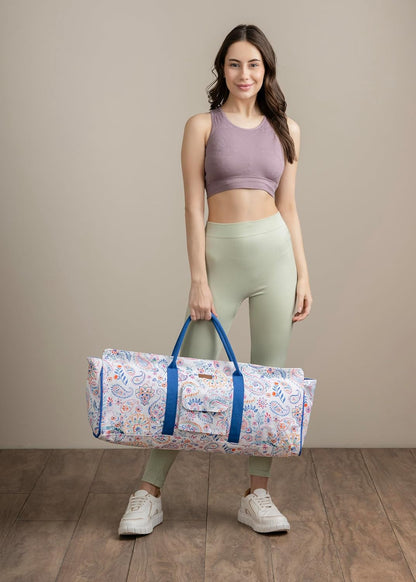 Maison d' Hermine Yoga Mat bag, Cylindrical bag for Woman&Men, yoga mat Bag &Adjustable shoulder straps Yoga Mat Carrier Bag with Drawstring Water Bottle Pocket and zipper pocket Easter Gifts