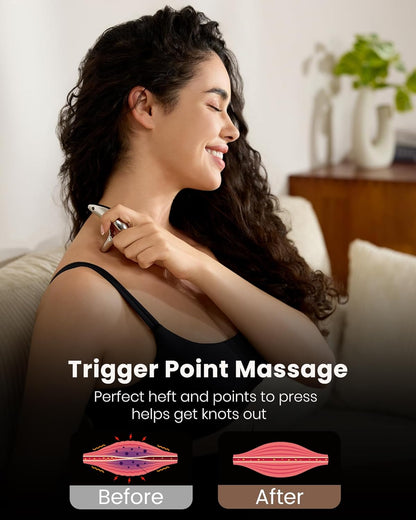 lifechill Trigger Point Massage Tool for Deep Tissue Massage & Gua Sha, HSA Muscle Scraper Tool for Full Body Pain Relief, FSA Eligible Items Thumb Saver Acupressure Tool, Fathers Day Dad Gifts