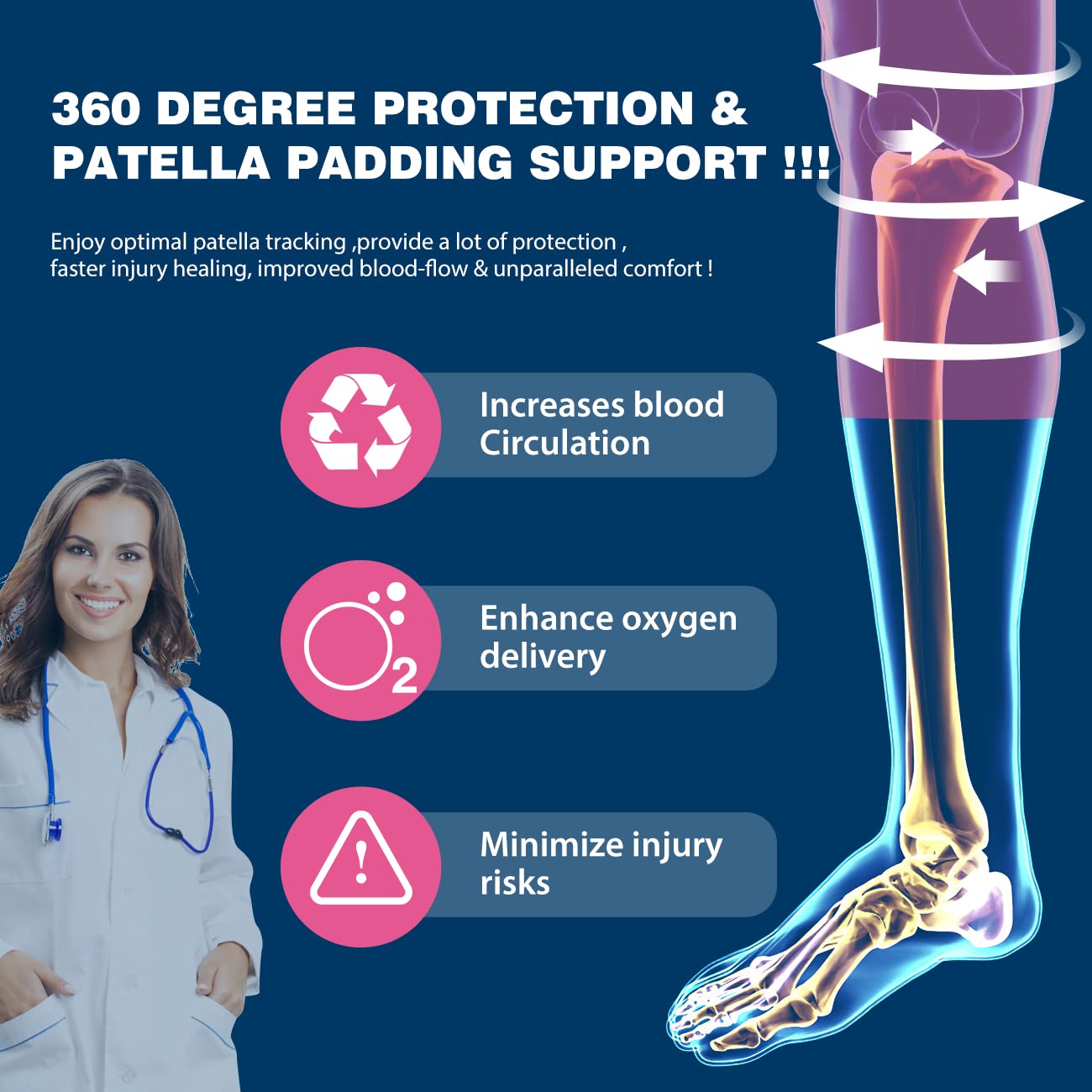 Volleyball Knee Pads Pink, Knee Protector Supporter for Girl Lady Women with High Protection Pads,Professional Grade Knee Pads for Running,Tennis,Yoga,Cycline,Gym,Workout Exercise