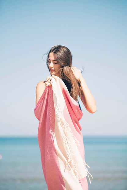 Bazaar Anatolia Turkish Beach Towel – 100% Cotton, Quick Dry, Lightweight and Sand Free – Perfect for Bathroom, Travel, Yoga, Camping, Oversized 71x39 inches - Diamond Black - Colors B
