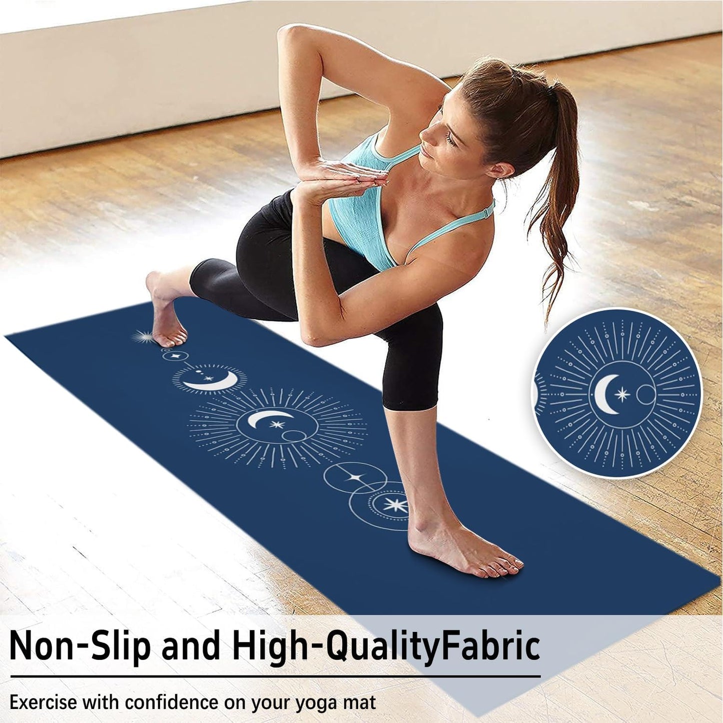 Hot Yoga Mat Towel with Corner Pockets Yoga Towels for Hot Yoga Non Slip with Travel Bag Sweat Absorbent Yoga Blankets Mat Cover for Workout Gym 70"x26" (Mountain-01, 70x26)