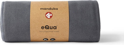 Manduka eQua Hot Yoga Mat Towel - 71" | Rapid Moisture Activated Grip | Ultra Soft Microfiber | Quick Dry | Lightweight, Travel Friendly Mat Layer | 71 x 24 inches | Thunder