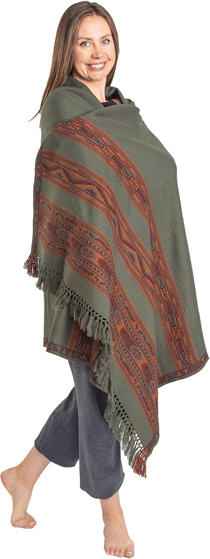 Meditation Shawl or Blanket, Exotic Shawl/Wrap, Oversize Scarf or Stole. Unisex