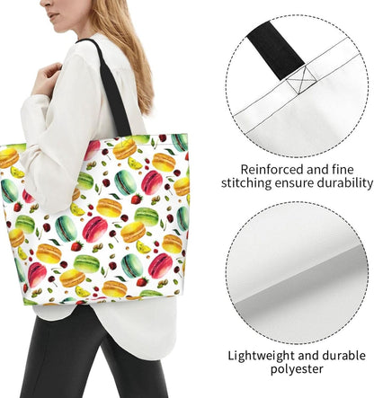Tote Shoulder Bag Large Durable Reusable Eco-friendly Handbag Lightweight Stylish for Daily Use-19.7x15.7x5.9 Inch - Colors B