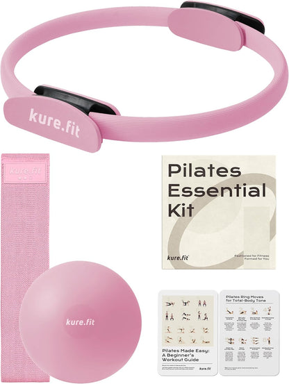 Pilates Kit for Women – Home Pilates Equipment Set with Ring, Ball & Resistance Bands | Pilates Starter Kit with Accessories in Gift Box