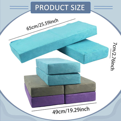 Yoga Bolster Yoga Shoulder Stand Pad for Poses Ergonomic Multipurpose Lightweight Cushion Rectangular Pillow, Blue