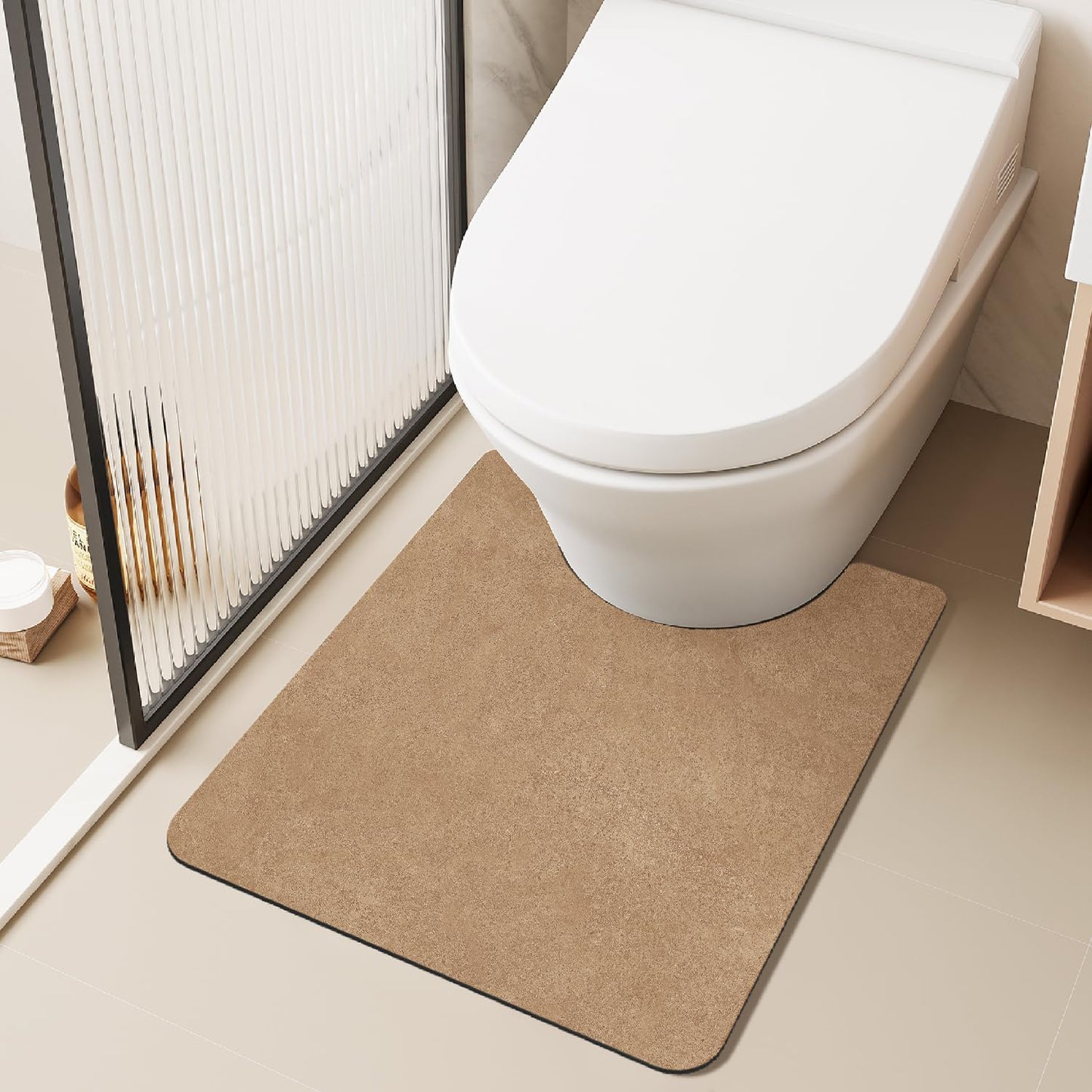 TYUU Bath Mat, Bathroom Rugs Non Slip Washable Thin Absorbent Quick Dry Bath Mat Fits Under Door Bathroom Floor Mat Perfect for Bath, Shower, or Sink 24"x36" Dark Grey