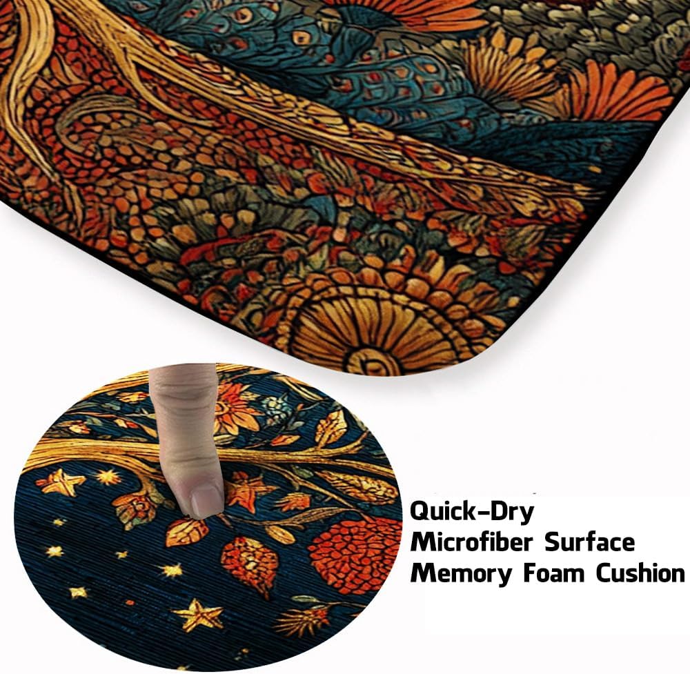 Tree of Life Area Rug – Bohemian Mandala Carpet for Living Room, Bedroom, Meditation Space, Yoga, Spiritual Home Décor – Large Soft Floor Mat for Indoor Decoration (TOL08)