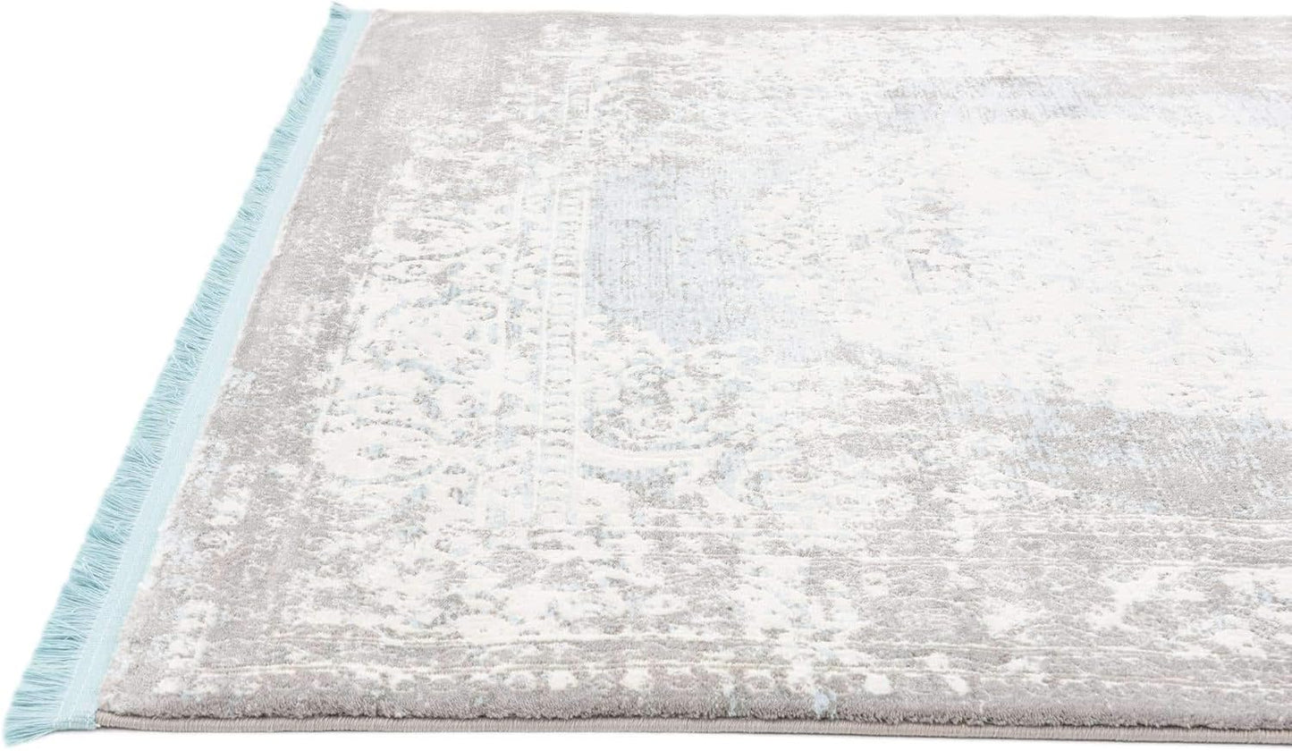 Unique Loom New Classical Collection Area Rug - Olwen (4'Round, Purple/ Gray)