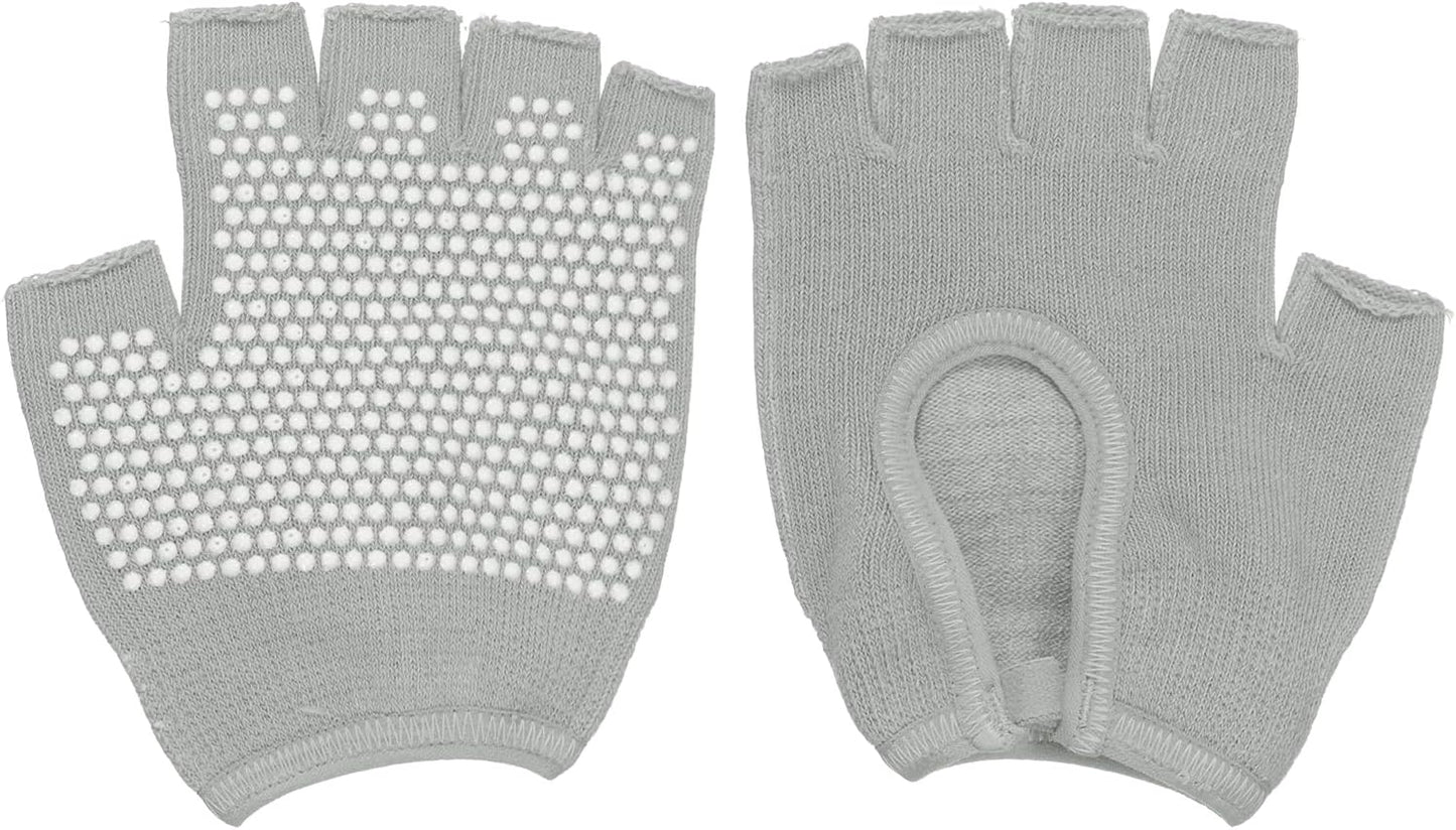 Yoga Gloves, Non Slip Fingerless Pilates Gloves Breathable Exercise Workout Mittens