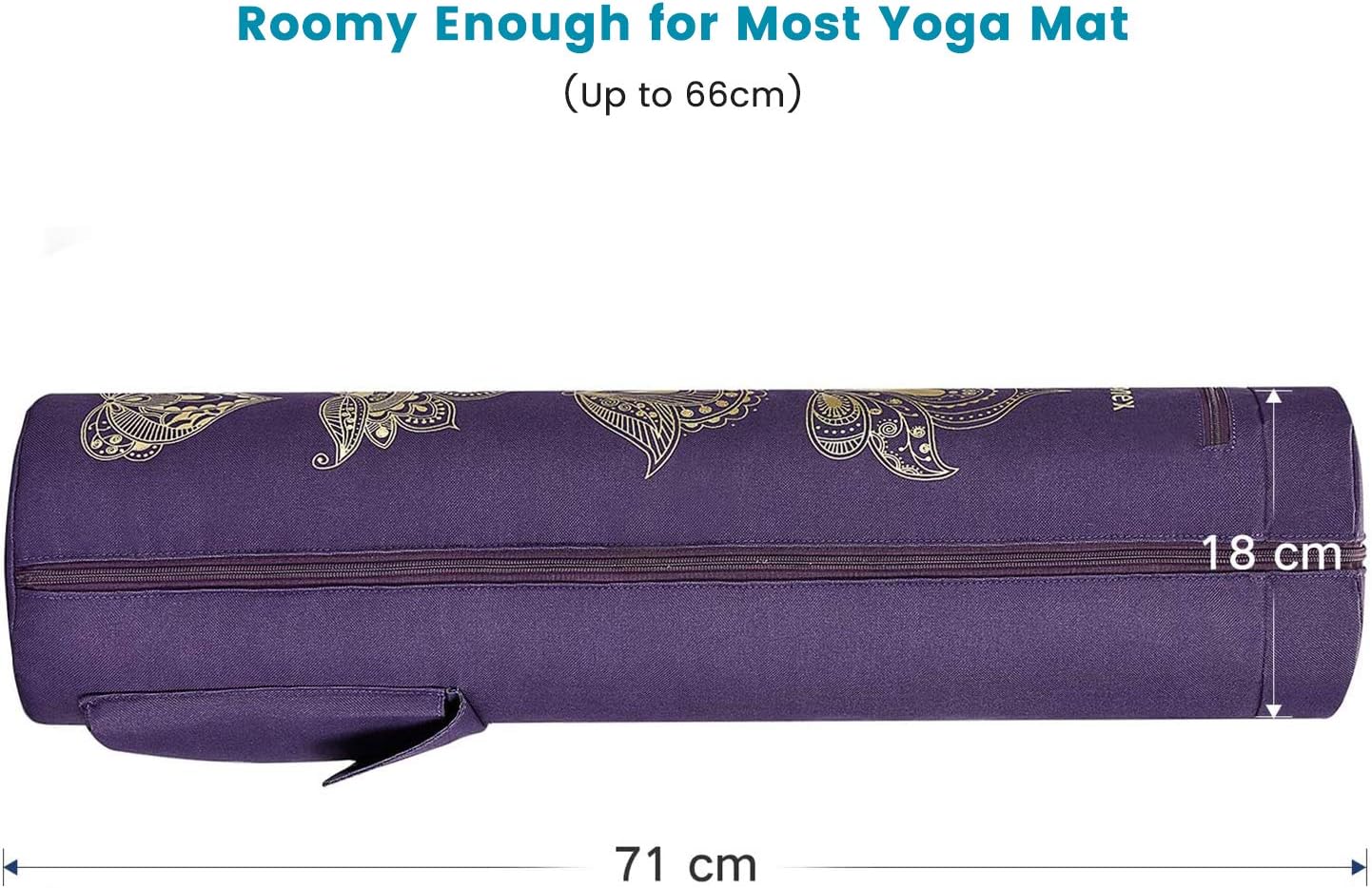 Gonex Yoga Mat Bag, Yoga Mat Carrier Full-Zip Exercise Yoga Mat Carry Bag for Women Men with 2 Multi-Functional Storage Cargo Pockets Extra Wide Adjustable Shoulder Strap