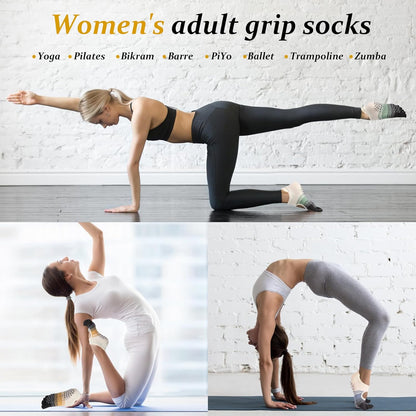 Pilates Socks with Grips for Women,Yoga Socks, Non-Slip Yoga Sock with Toe Separators, Pilates Non Slip Sock