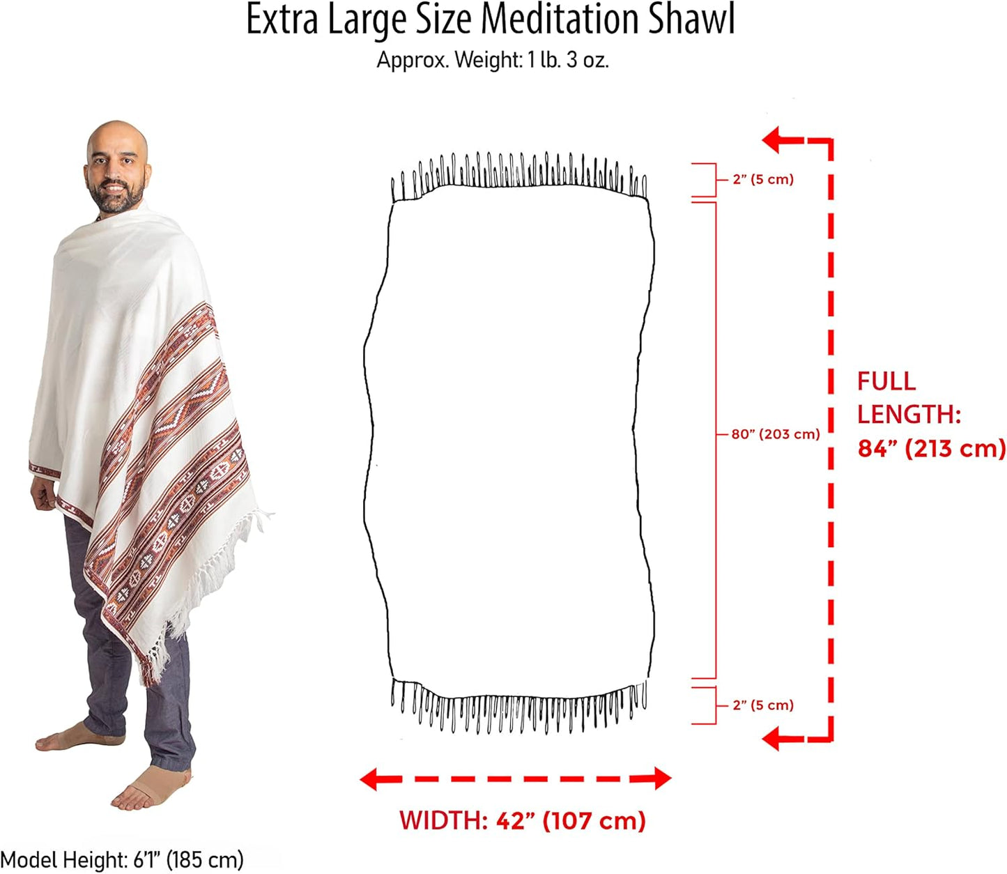Meditation Shawl or Blanket, Exotic Shawl/Wrap, Oversize Scarf or Stole. Unisex