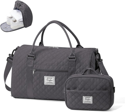 Gym Bag Womens Mens with Shoes Compartment and Wet Pocket Travel Duffel Bag for Women for Plane Sport Gym Tote Bags Swimming Yoga Waterproof Weekend Overnight Carry on Bag Hospital Holdalls - Colors B
