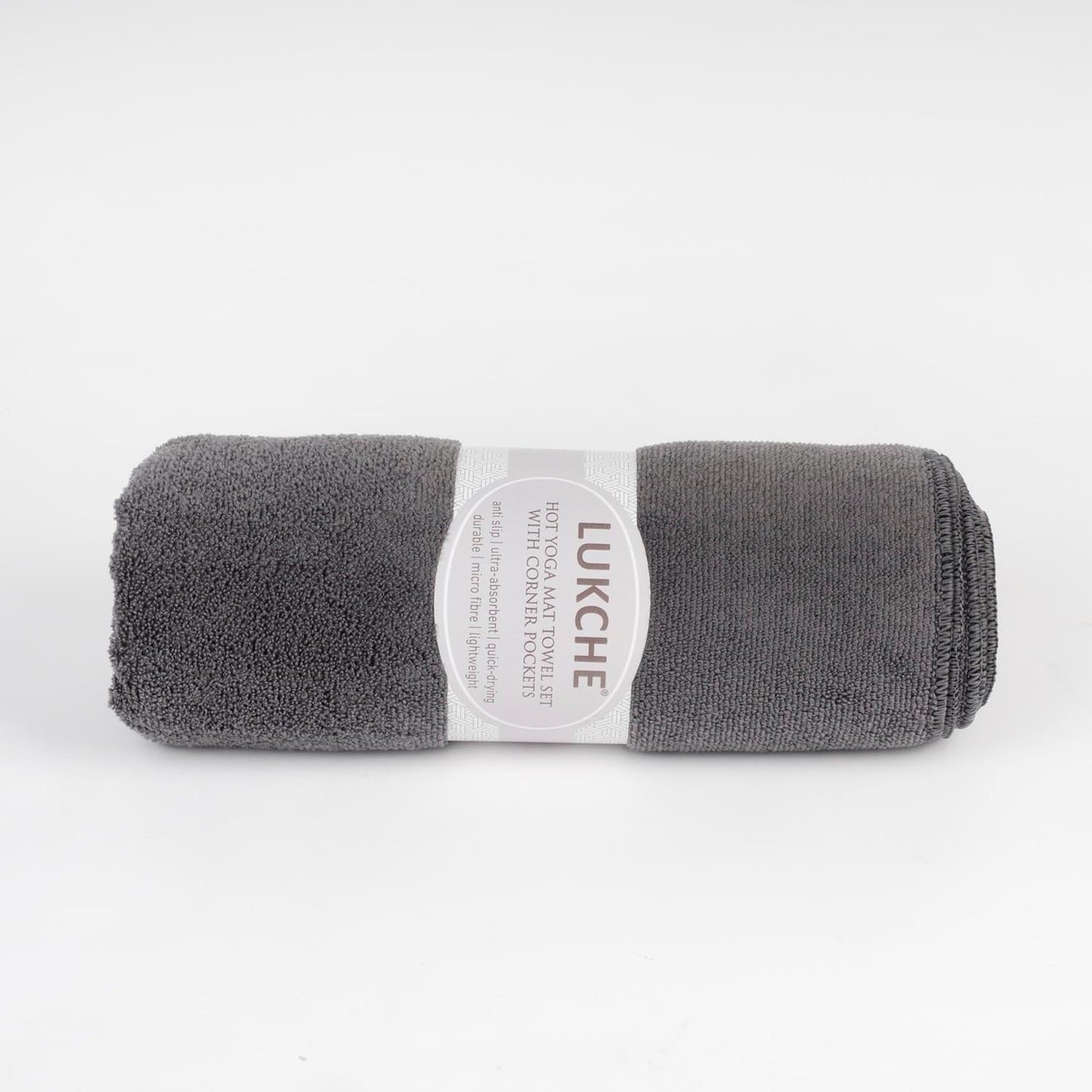 Yoga Towel, Non Slip Hot Yoga Mat Towel with Corner Pockets, Sized 25"x73", 100% Microfiber Sweat Absorbent, Perfect for Hot Yoga, Bikram, Pilates and Yoga Mats (Blue)
