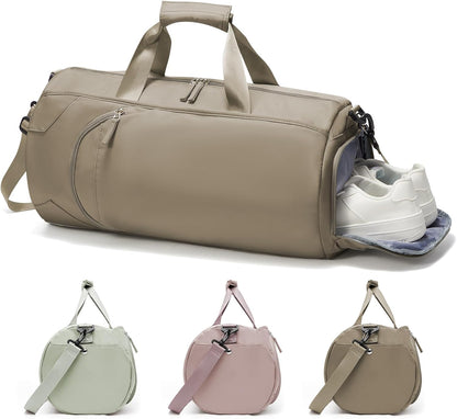 Gym Bag Womens Mens with Shoes Compartment and Wet Pocket Travel Duffel Bag for Women for Plane Sport Gym Tote Bags Swimming Yoga Waterproof Weekend Overnight Carry on Bag Hospital Holdalls - Colors B