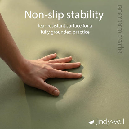 Lindywell Pilates Yoga Workout Mat Non Slip 6mm, 8mm, 10mm Thick - 6ft x 26in