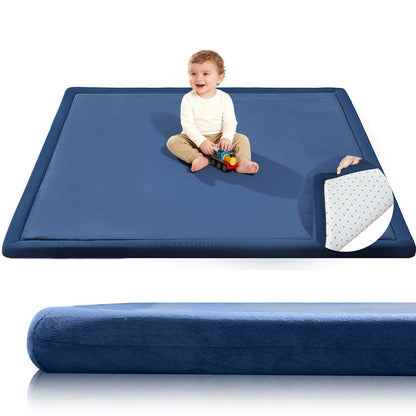 Large Thick Baby Play Mat for Floor,Padded Foam 59x79 Playpen Mat,Soft Support&Plush Feel Nursery Kids Rug,Non Slip for Toddler,Infants,Kids Playroom,Yoga,Baby Crawling,Tummy Time (Light Grey)