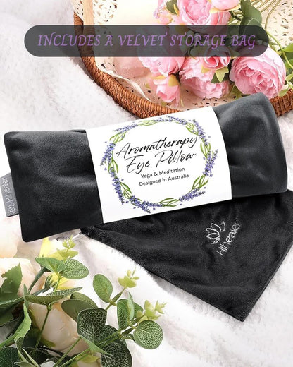 Lavender Eye Pillow for Relaxation, Yoga, Sleep – Weighted Eye Mask for Headache, Sinus, Aromatherapy Moist Heat Compress, Meditation Accessory, Relaxation Gift for Women (Purple)
