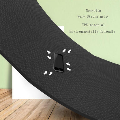 Yoga Mat 1/3" (8mm) Thick Non-Slip, Women Men Fitness & Exercise Mat, 72"Lx24"W Eco-Friendly TPE Workout Mat with Carrying Strap for Yoga, Pilates, Home Gym, Floor Exercises