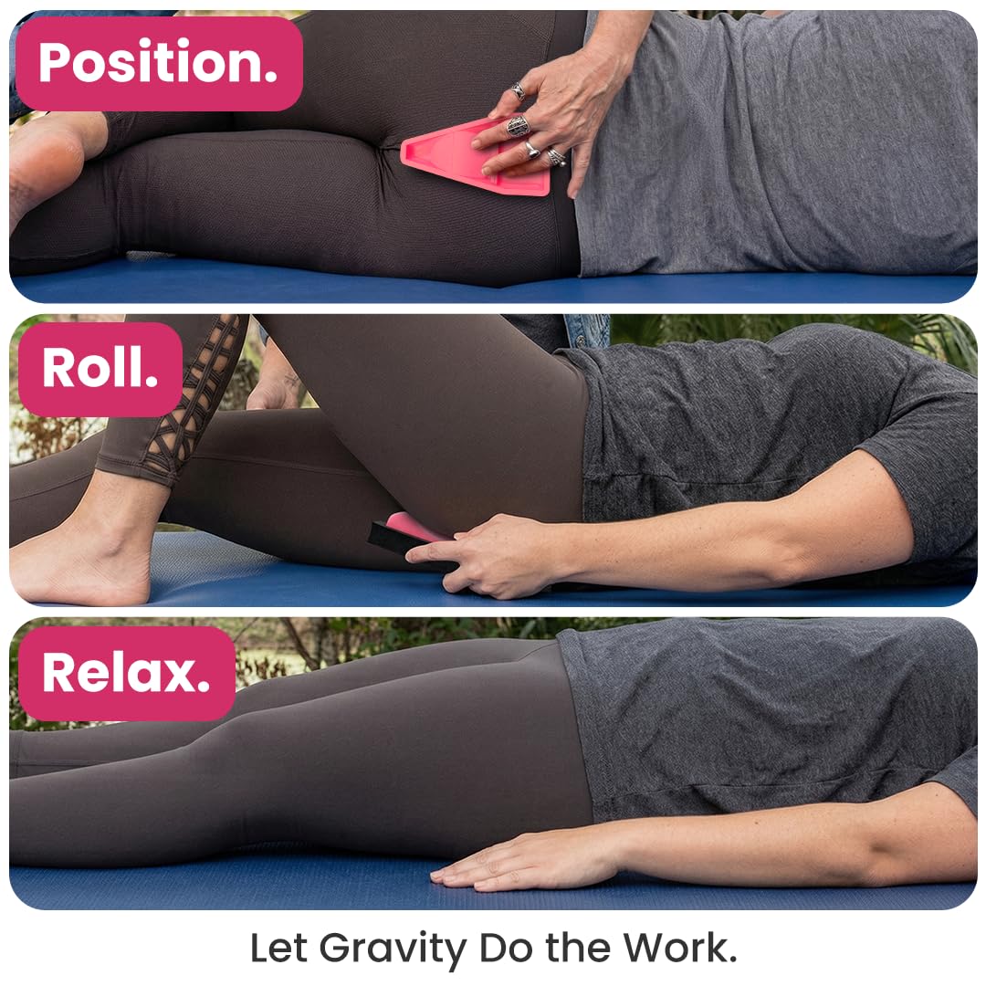 Sacro Wedgy® Female Sacrum Support Wedge – Contoured Sacral Positioning Tool with 3/4" Elevation Pad & Instruction Booklet – For Positioning & Relaxation Routines