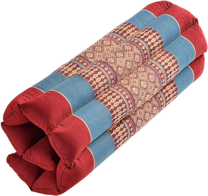 Zafuko Rollable Cushion - Organic Kapok Filling, use Rolled or Flat for Yoga and Meditation, Lightweight, Great car or seat Cushion