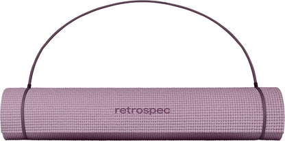 Retrospec Pismo Yoga Mat w/Nylon Strap for Men & Women - Non Slip Exercise Mat for Yoga, Pilates, Stretching, Floor & Fitness Workouts, .5mm Thick, Easy to Clean