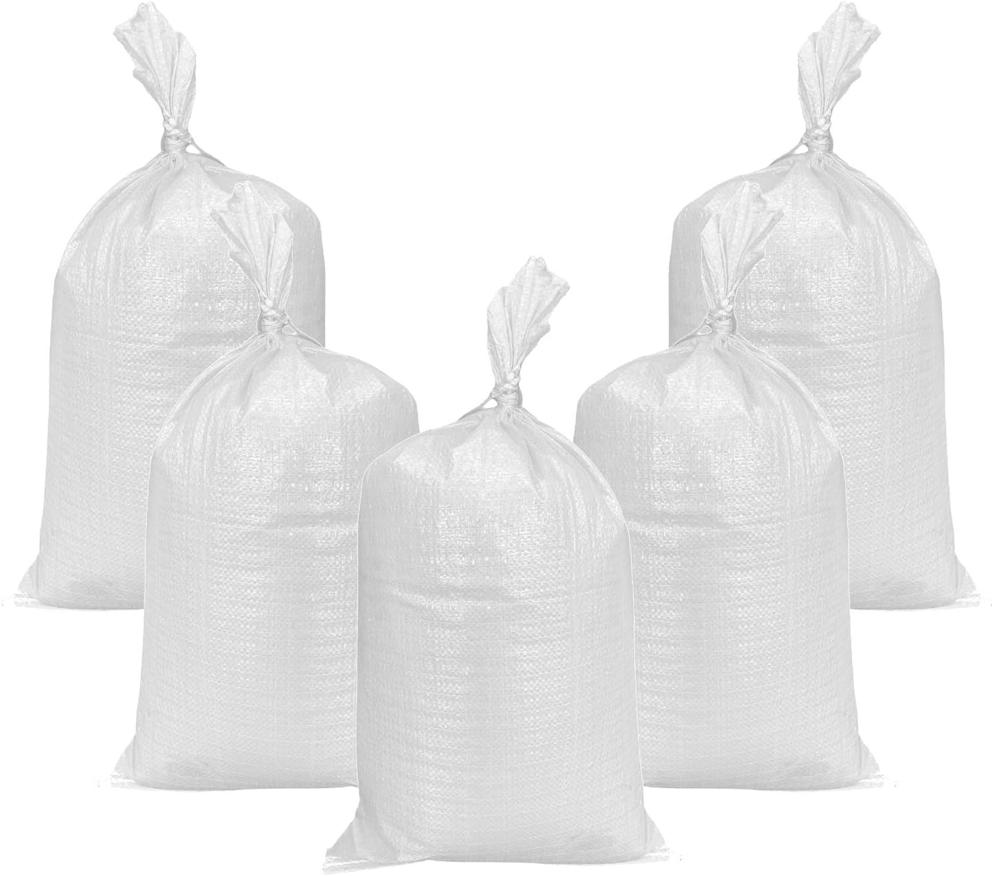 AK TRADING CO. 14" x 26" Poly Sandbags W/UV Protection & Built-in Ties - Flood Water Barrier - Tent Sandbags - Orange