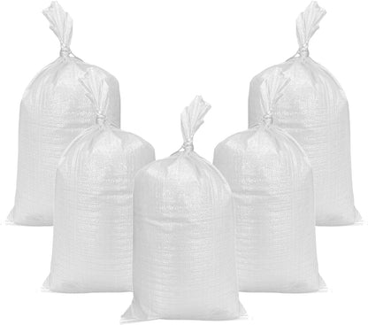 AK TRADING CO. 14" x 26" Poly Sandbags W/UV Protection & Built-in Ties - Flood Water Barrier - Tent Sandbags - Orange