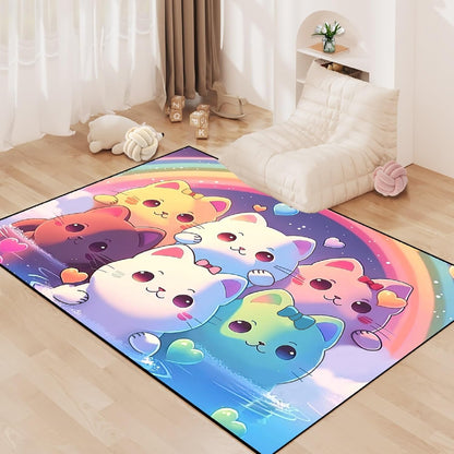 Black Girl Area Rug for Bedroom African American Rugs for Room Princess Carpet Kids Rugs for Bedroom African Girls Carpet for Living Room Teen Girls Yoga Mats, Pink, 4'×5'