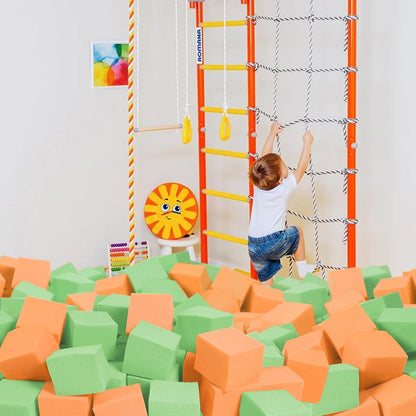 Foam Pit Blocks Foam Padding Sponge Pit Cubes Sponge Blocks for Amusement Park Gymnastics Freerunning and Parkour Courses - 24PCS 5" x 5" x 5" (Dark Blue)