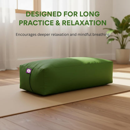 Rectangular Cotton Yoga Bolster, Yoga Pillow, Yoga Cushion, Yin yoga Bolster, Iyengar yoga bolster