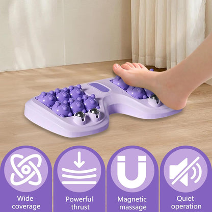 Portable Double Foot Massage Roller,Plantar Fasciitis Relief, Dual Foot Acupressure Therapy for Stress Relief and Improved Circulation, Portable Reflexology Tool for Home and Office Use (Green)