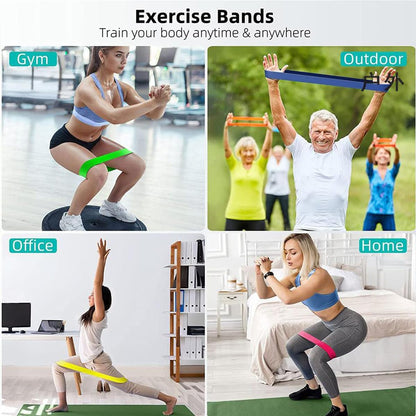 Resistance Bands for Working Out, Elastic Exercice Loop Bands for Physical Therapy, Yoga Starter Set of Stretch Bands for Booty Legs, Pilates Flexbands