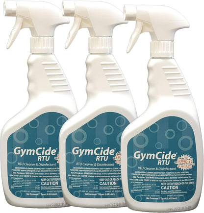 GymCide Disinfectant & Cleaner For Sports, Gyms, and Fitness Equipment, EPA Registered, Quart (1)