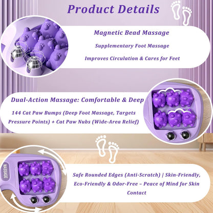 Portable Double Foot Massage Roller for Plantar Fasciitis Relief,Foot Massage Roller with Acupressure Therapy,Pain Relief, Stress Relief & Improved Circulation, Reflexology Tool for Home & Office Use