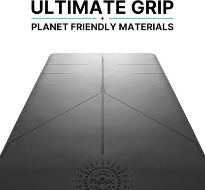 Plyopic. Ultra-Grip Pro Yoga Mat – EXTREME Non-Slip Performance - Dry & Wet Grip - Alignment Lines - Comfortable & Sweat Resistant - For Yoga, Pilates, Exercise, Workout, Bikram & Hot Yoga