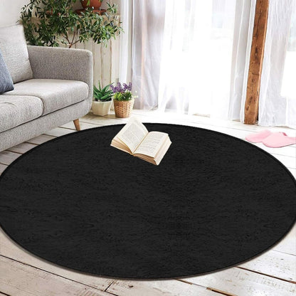 Machine Washable Modern Round Area Rug, Room Sofa Yoga Soft Round Carpet, Home Decor Non Slip Kitchen Office Circle Rug Grey, 24inch