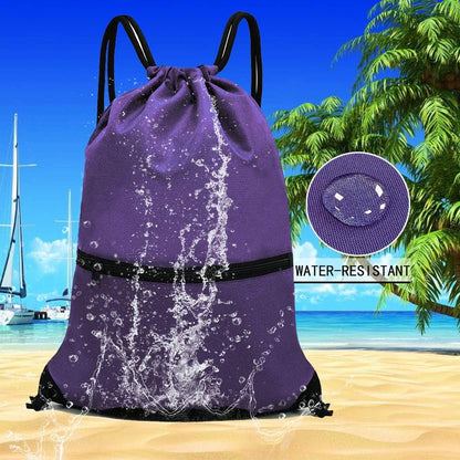 HOLYLUCK Drawstring Backpack Bag Sport Gym Sackpack - Colors B