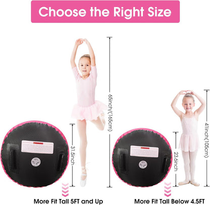 Gymnastics Air Barrel Roller Air Spot, Inflatable Tumbling Mat Tumble Track Gymnastic Equipment Balance Cylinder with Pump for Yoga Cheerleading Home Use Gym