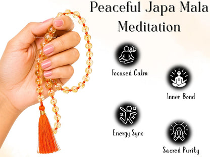 Amazing Gemstone 108 Beads Handmade Mala (Knotted, Rudraksha) - Colors B