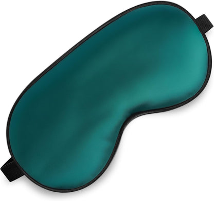 Sleep Mask, Silk Eye Mask for Sleeping with Adjustable Strap, Satin Blackout Sleeping Eye Mask for Men&Women, Comfortable Blindfold Eyeshade for Night Sleep(Black)