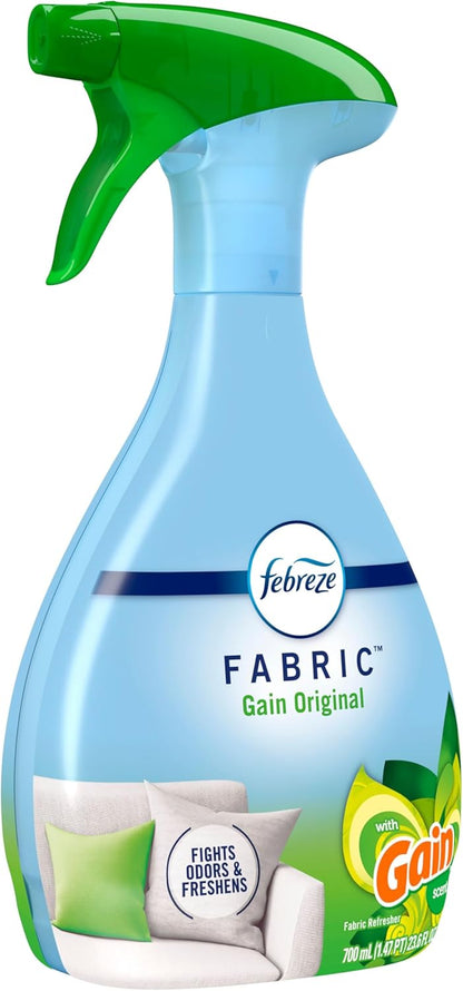 Febreze Fabric Spray Air Freshener, Odor-Fighting Fabric Refresher, Sneaker Balls Alternative, Couch Cleaner, Linen Spray, Multi-Use, Extra Strength Scent, 23.6 fl oz