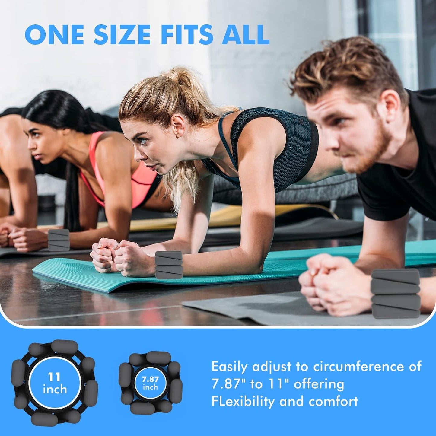 Wrist Weights, Ankle Weights for Women Men, Adjustable Wrist Weighted Bracelet for Home Gym Workout, Running, Yoga, Exercise, Strength Training